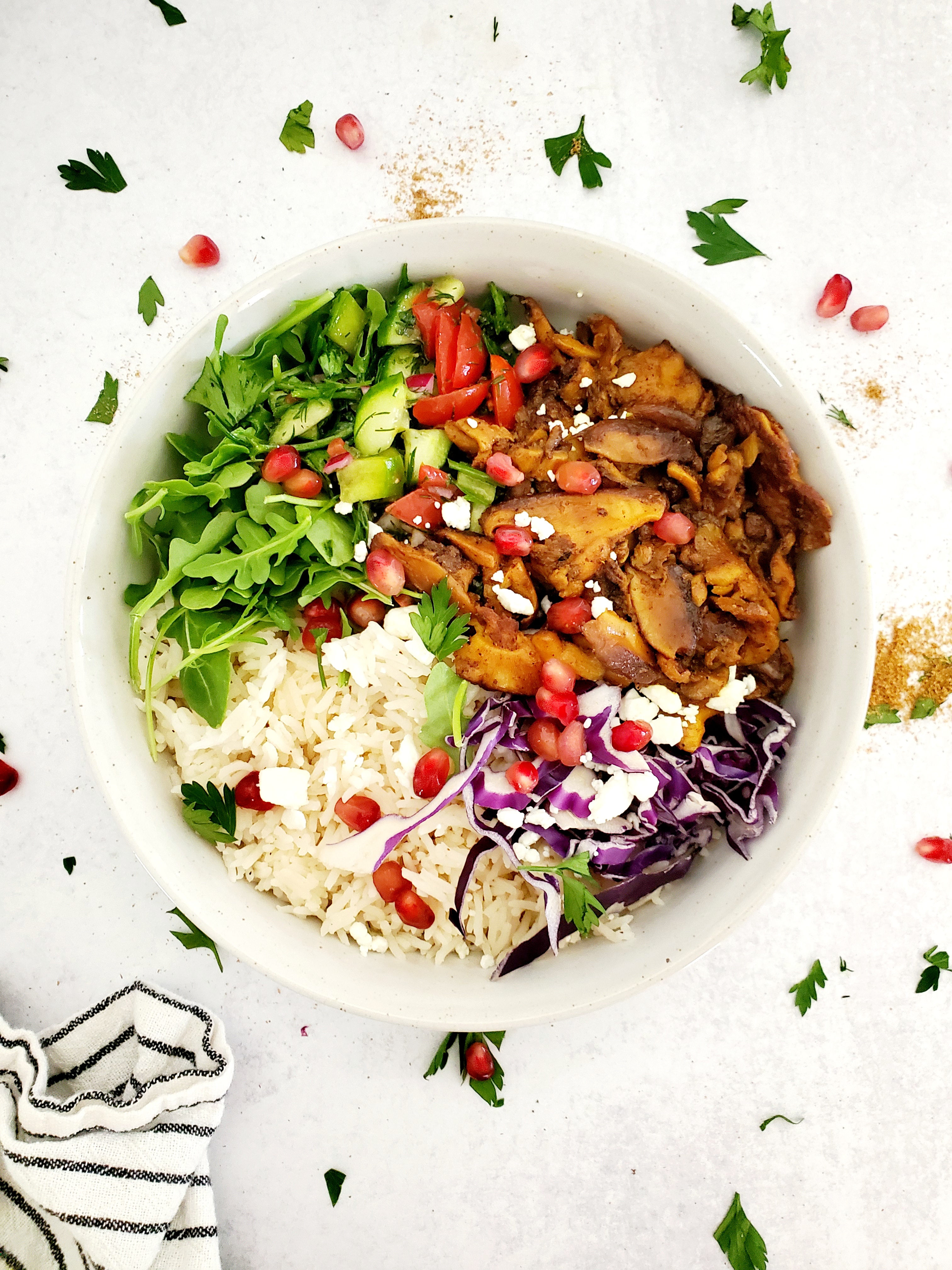 Mushroom Shawarma Grain Bowls (Recipe Inspired by THE JINN DAUGHTER)