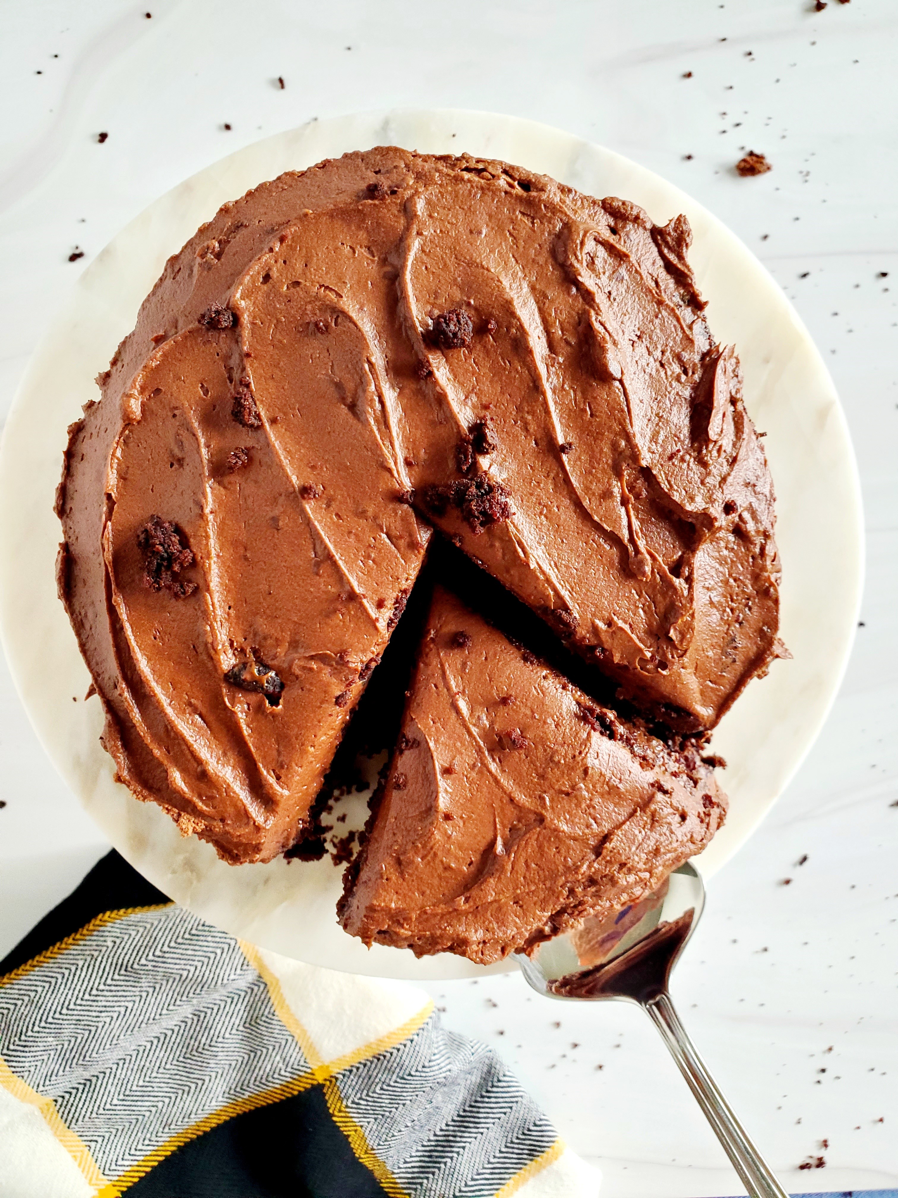 Small Chocolate Cake with Whipped Ganache (Recipe Inspired by MEREDITH, ALONE)