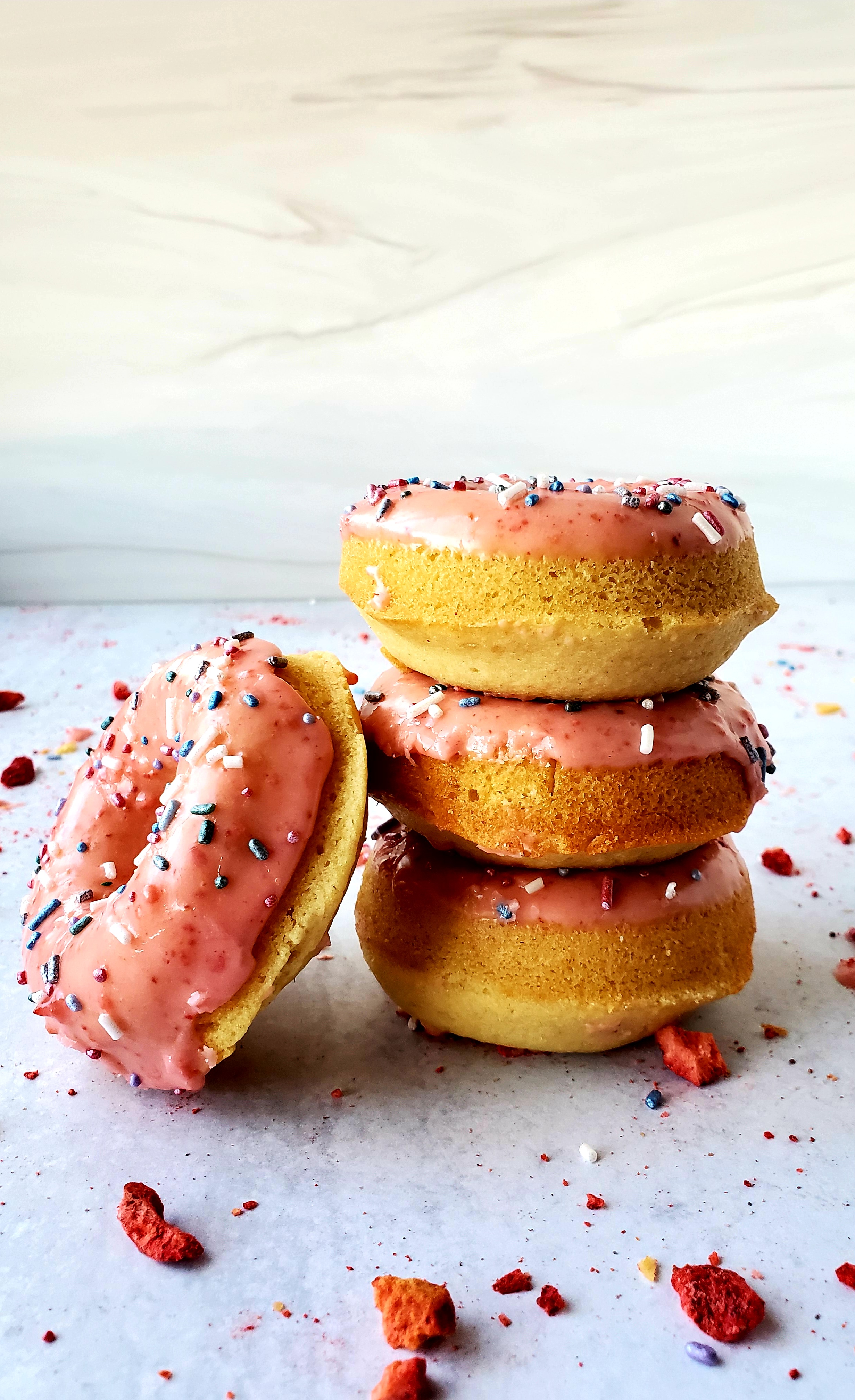 Pink Sprinkle Baked Doughnuts (Recipe Inspired by ECHO)