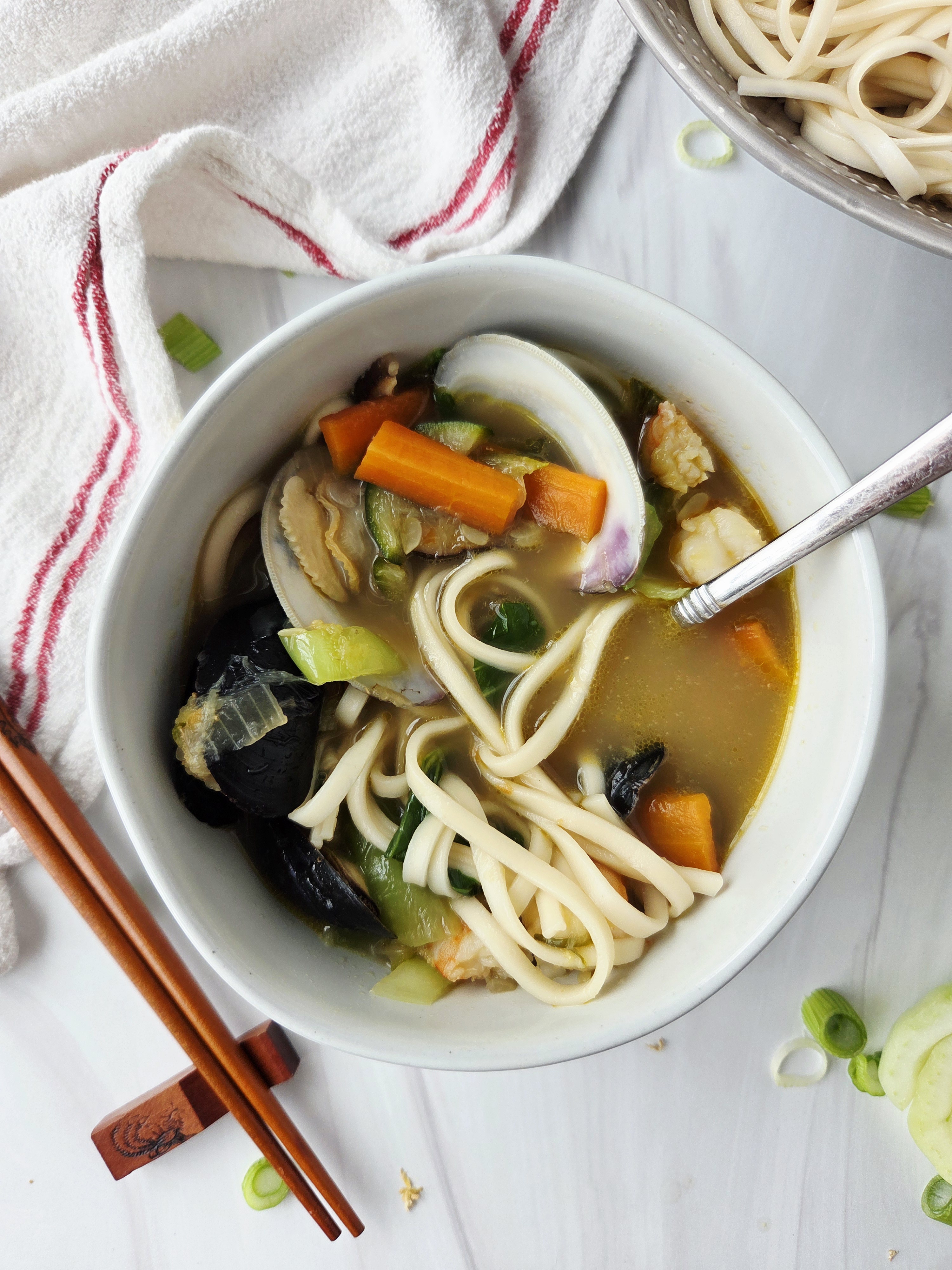 Spicy Seafood Noodle Soup (Recipe Inspired by CRYING IN H MART)